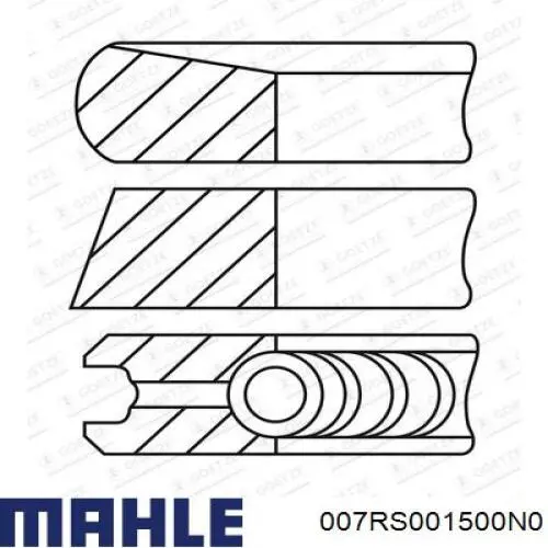 Кільця поршневі на 1 циліндр, STD. Hanswerk 300340 ціна, від 22.48 USD