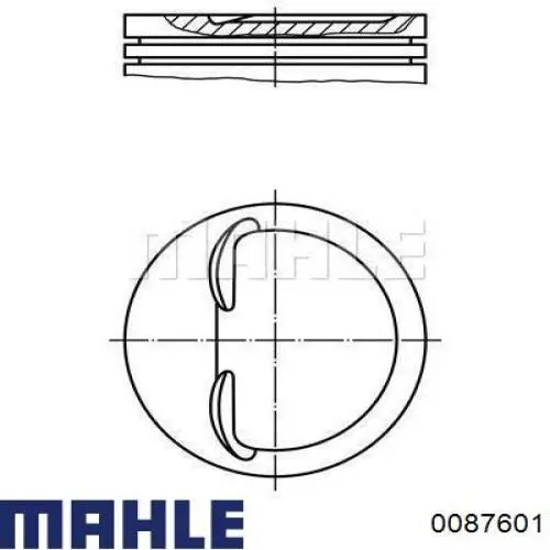 Купити 0087601 Mahle Original Поршень в комплекті на 1 циліндр, 2-й ремонт (+0,50)