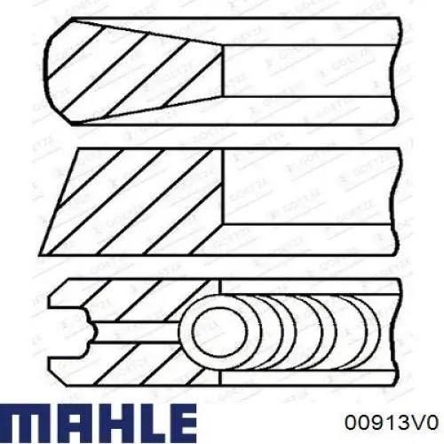 Кільця поршневі на 1 циліндр, STD. SM 9206600