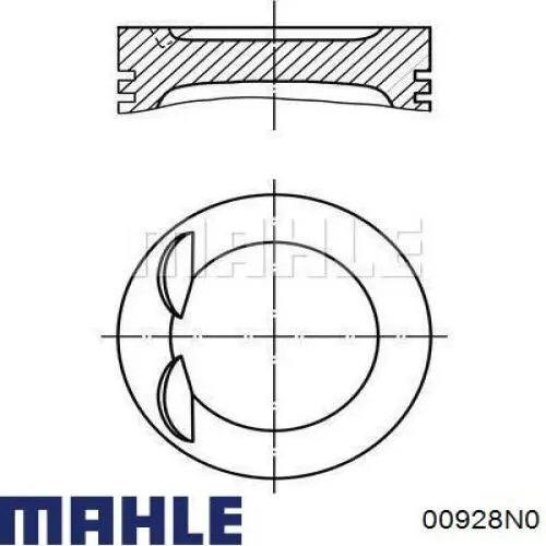 Кільця поршневі на 1 циліндр, STD. 00928N0 Mahle Original
