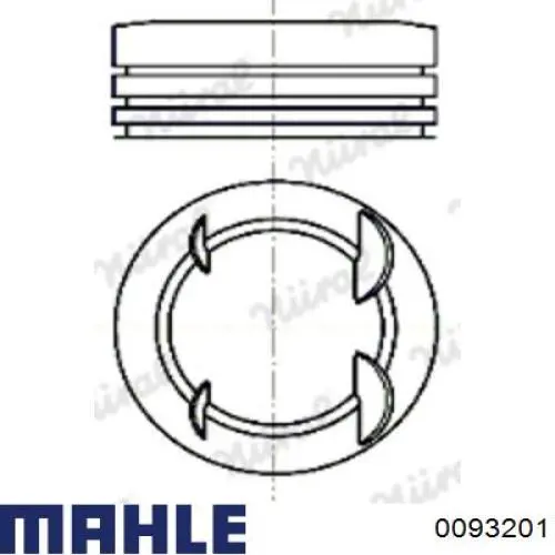 Поршня, 2-й ремонт (+0,50) Mahle Original 0093201 ціна, від 57.59 USD