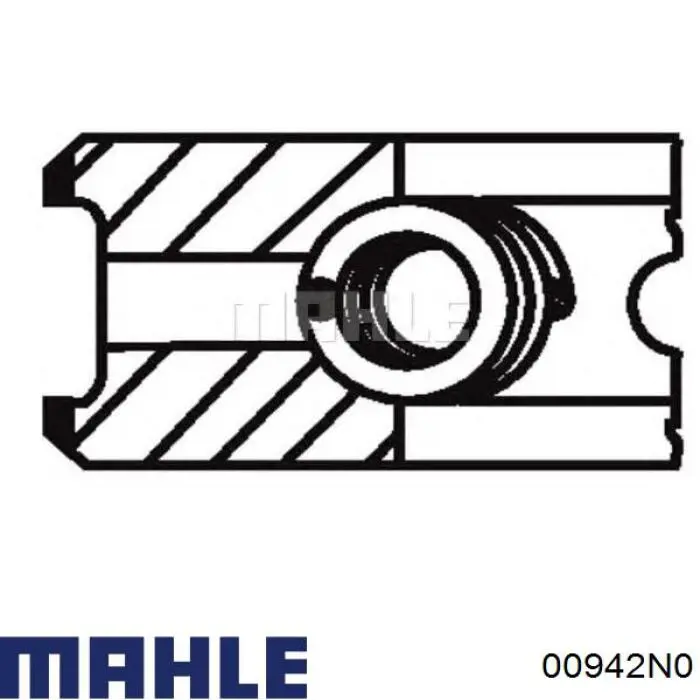 Кільця поршневі комплект на мотор, STD. 00942N0 Mahle Original