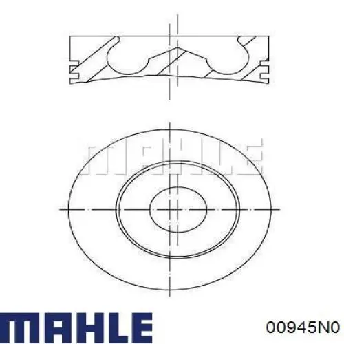00945N0 Mahle Original Кільця поршневі на 1 циліндр, STD.