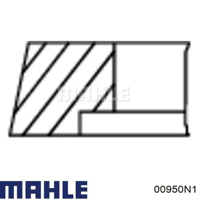 Кільця поршневі на 1 циліндр, 2-й ремонт (+0,50) MAHLE 00950N1