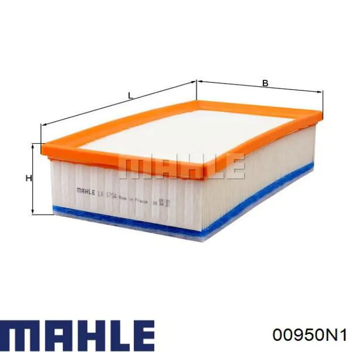 00950N1 Mahle Original Кільця поршневі на 1 циліндр, 2-й ремонт (+0,50)