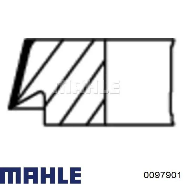 0097901 Mahle Original Поршень в комплекті на 1 циліндр, 3-й ремонт (+0,60)