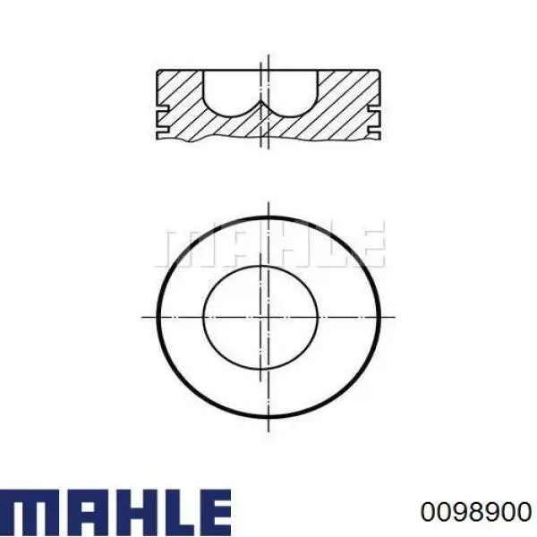 Купити 0098900 Mahle Original Поршень в комплекті на 1 циліндр, STD