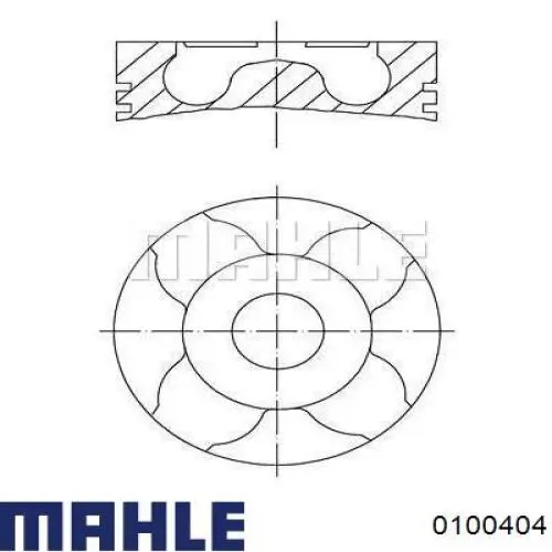 0100404 Mahle Original Поршень в зборі