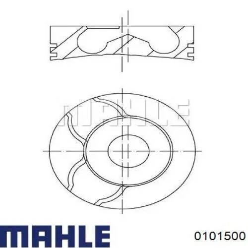 0101500 Mahle Original Поршень в зборі