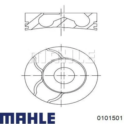 0101501 Mahle Original Поршень в зборі