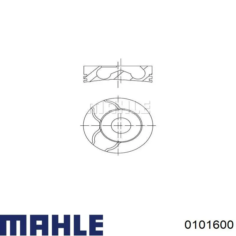 Поршень в комплекті на 1 циліндр, STD 0101600 Mahle Original