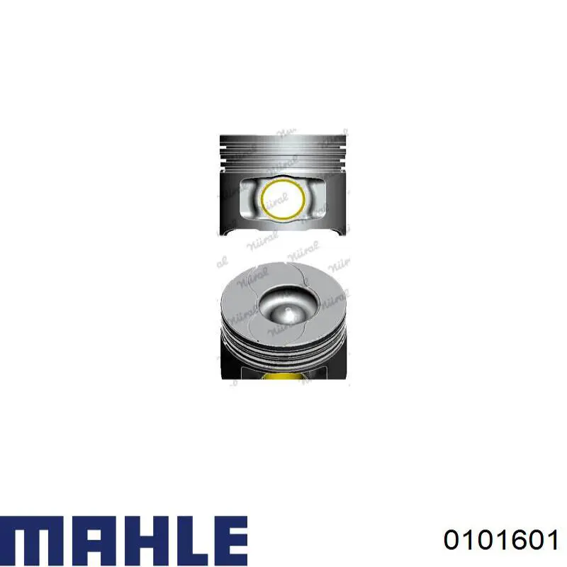 Поршень в комплекті на 1 циліндр, 2-й ремонт (+0,50) 0101601 Mahle Original