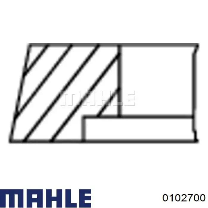 Купити 0102700 Mahle Original Поршень в комплекті на 1 циліндр, STD