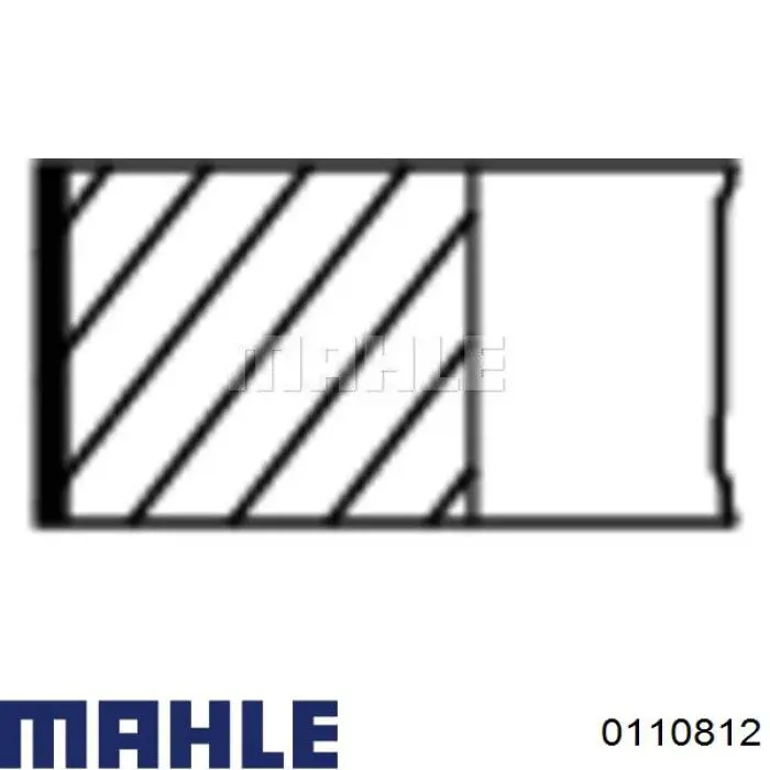 0110812 Mahle Original поршень в комплекті на 1 циліндр, 3-й ремонт (+0,75)
