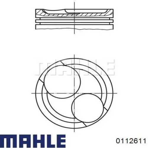Поршня, 2-й ремонт (+0,50) Mahle Original 0112611 ціна, від 36.89 USD