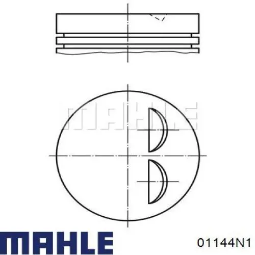 01144N1 Mahle Original кільця поршневі на 1 циліндр, 2-й ремонт (+0,50)