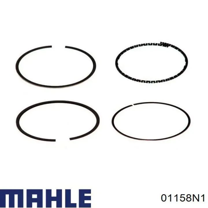 Кільця поршневі на 1 циліндр, 2-й ремонт (+0,50) MAHLE 01158N1