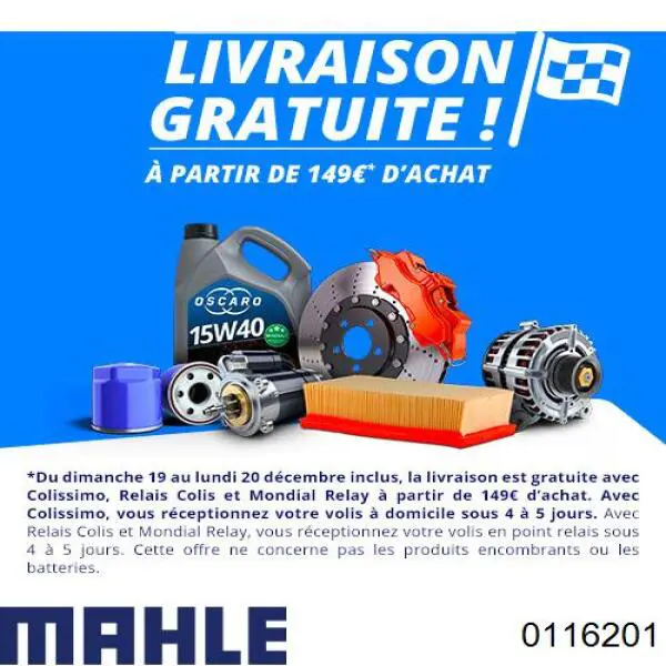 Купити 0116201 Mahle Original Поршень в комплекті на 1 циліндр, 2-й ремонт (+0,50)