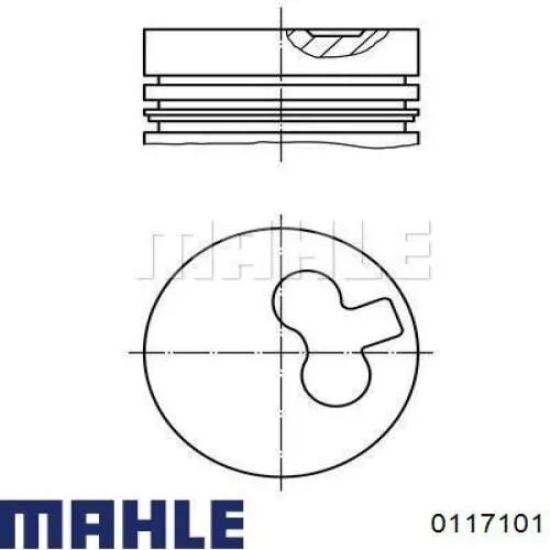 Купити 0117101 Mahle Original Поршень в комплекті на 1 циліндр, 2-й ремонт (+0,50)