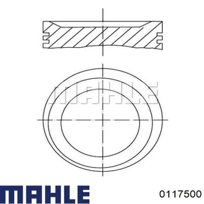 0117500 Mahle Original Поршень в зборі
