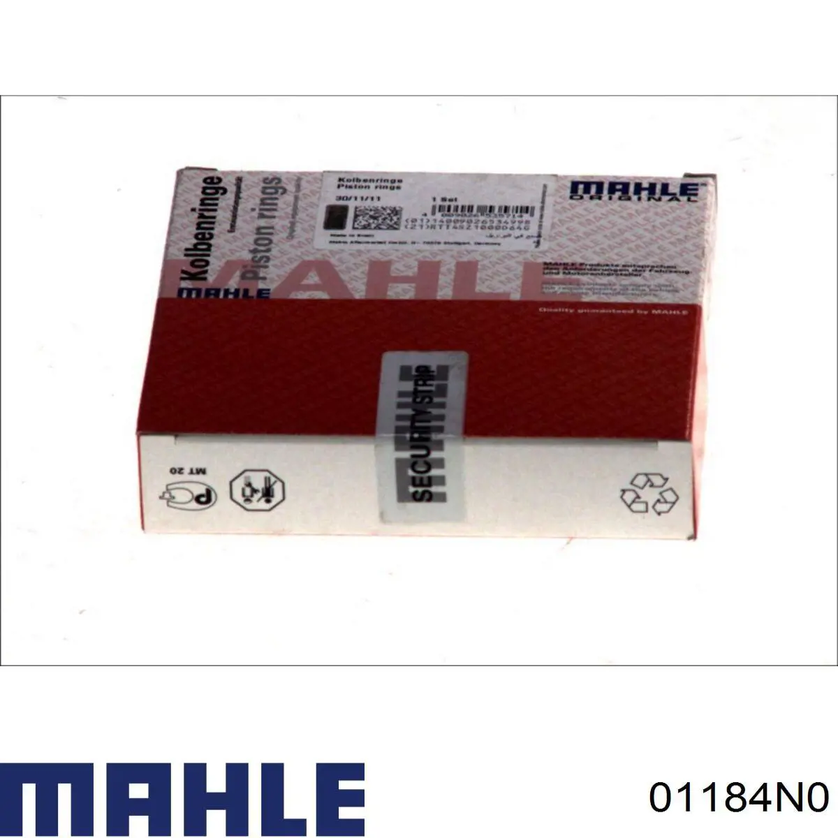 Кільця поршневі на 1 циліндр, STD. 01184N0 Mahle Original
