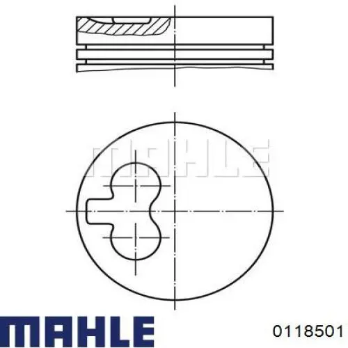 0118501 Mahle Original Поршень в зборі