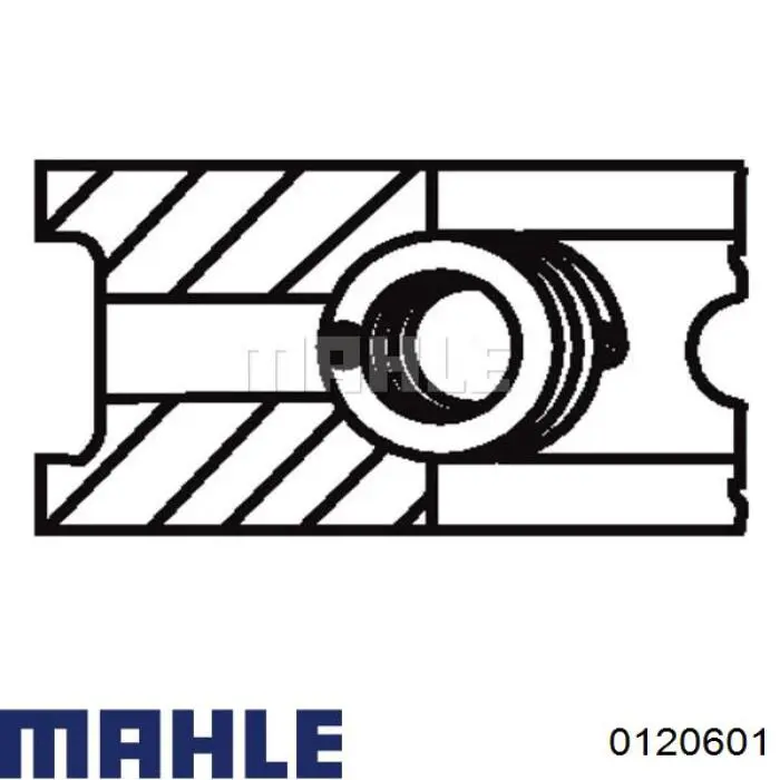 Поршень в комплекті на 1 циліндр, 2-й ремонт (+0,50) 0120601 Mahle Original