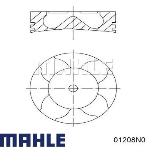 Купити 01208N0 Mahle Original Кільця поршневі на 1 циліндр, STD.
