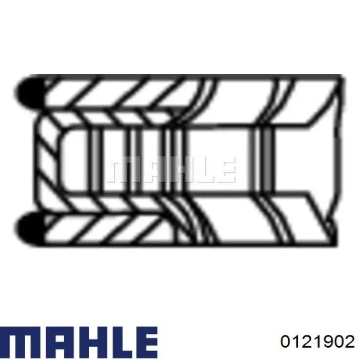 Купити 121902 Mahle Original Поршень (комплект на мотор), 1-й ремонт (+0,25)