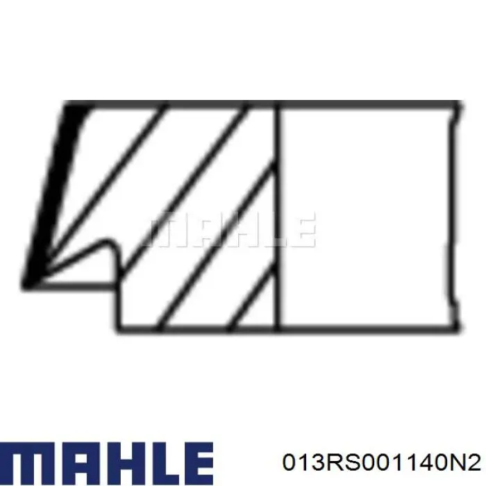 013RS001140N2 Mahle Original кільця поршневі на 1 циліндр, 2-й ремонт (+0,50)