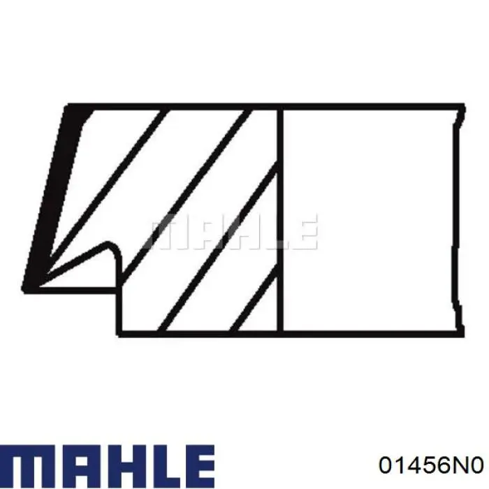 Кільця поршневі на 1 циліндр, STD. 01456N0 Mahle Original
