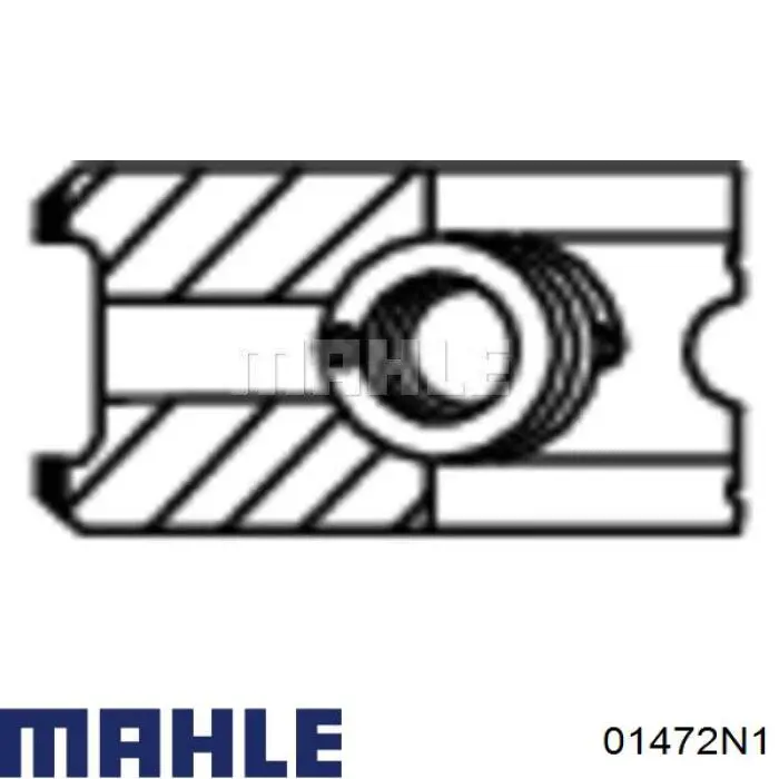 01472N1 Mahle Original кільця поршневі комплект на мотор, 2-й ремонт (+0,50)
