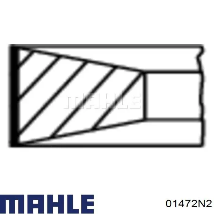Купити 01472N2 Mahle Original Кільця поршневі комплект на мотор, 4-й ремонт (+1,00)