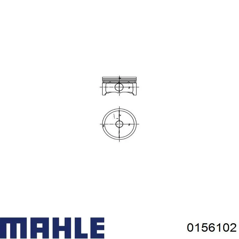 Купити 0156102 Mahle Original Поршень в комплекті на 1 циліндр, 2-й ремонт (+0,50)