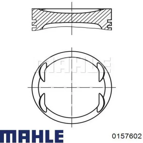Поршень в комплекті на 1 циліндр, 2-й ремонт (+0,50) 157602 Mahle Original