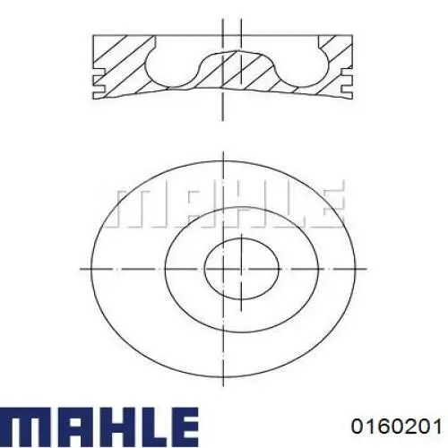 Поршня, 2-й ремонт (+0,50) Mahle Original 0160201 ціна, від 90.40 USD