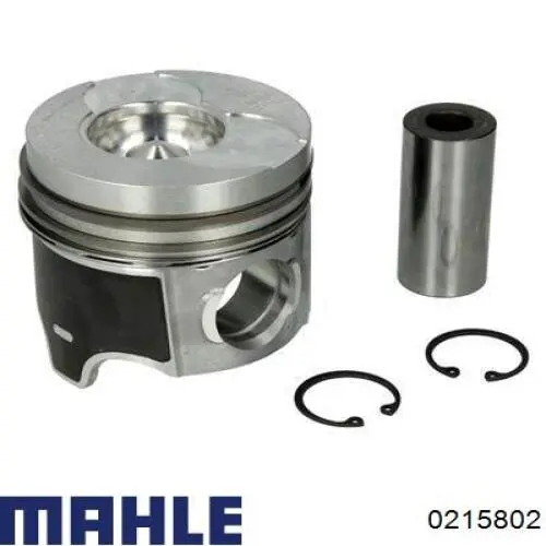 0215802 Mahle Original поршень в комплекті на 1 циліндр, 2-й ремонт (+0,50)