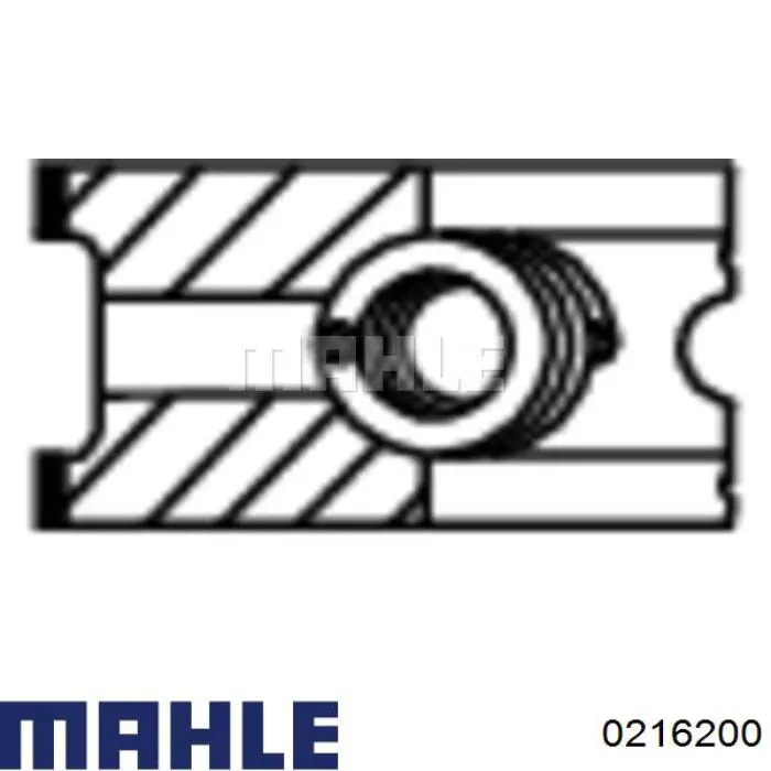 Купити 0216200 Mahle Original Поршень в комплекті на 1 циліндр, STD