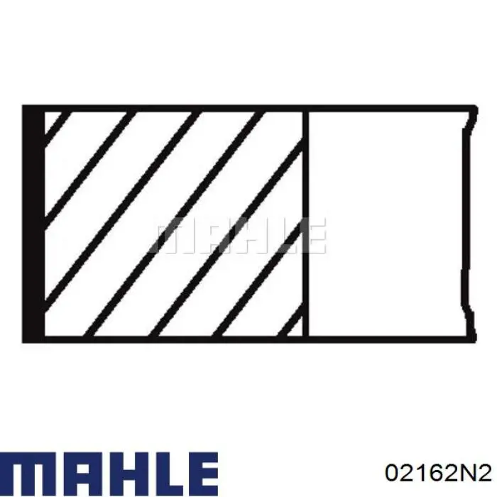 Кільця поршневі на 1 циліндр, 2-й ремонт (+0,50) 02162N2 Mahle Original