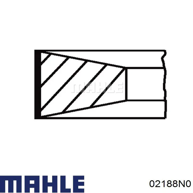 02188N0 Knecht-Mahle кільця поршневі на 1 циліндр, std.