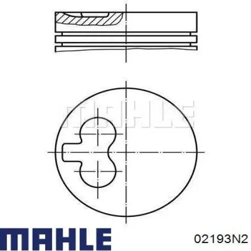 02193N2 Mahle Original кільця поршневі на 1 циліндр, 2-й ремонт (+0,50)