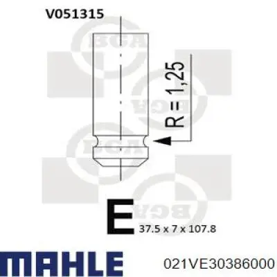 021VE30386000 Mahle Original клапан впускний