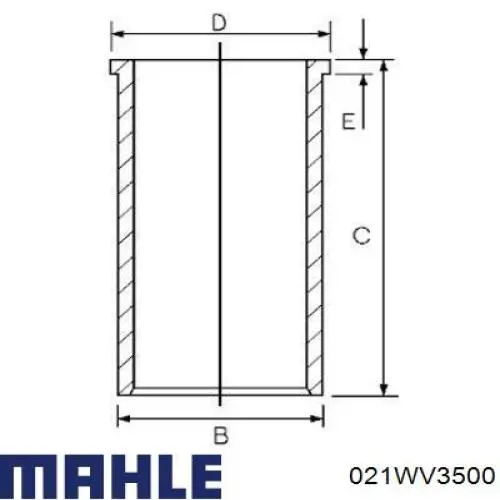 021WV3500 Mahle Original Гільза циліндра