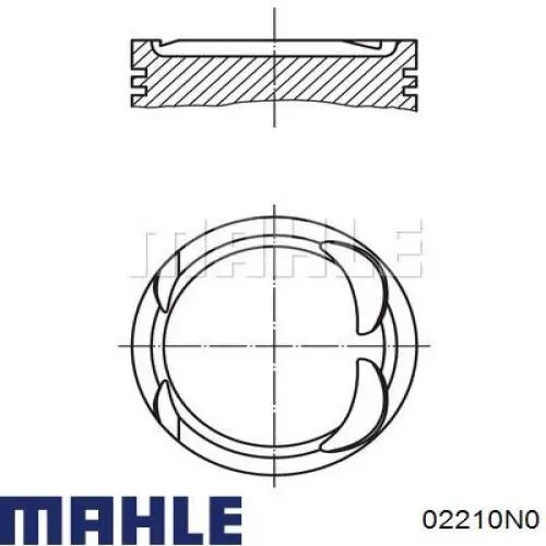 Кільця поршневі на 1 циліндр, STD. 02210N0 Mahle Original