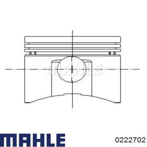 0222702 Mahle Original Поршень в зборі