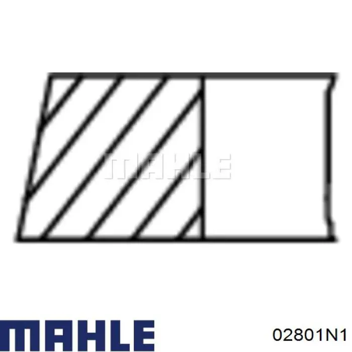 02801N1 Mahle Original кільця поршневі на 1 циліндр, 1-й ремонт (+0,25)