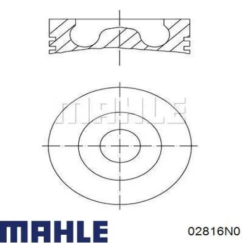 Кільця поршневі на 1 циліндр, 2-й ремонт (+0,50) VAG 059198151M ціна, від 20.89 USD