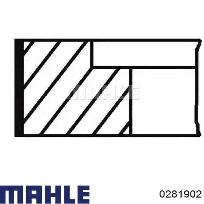 0281902 Mahle Original поршень в комплекті на 1 циліндр, 2-й ремонт (+0,50)