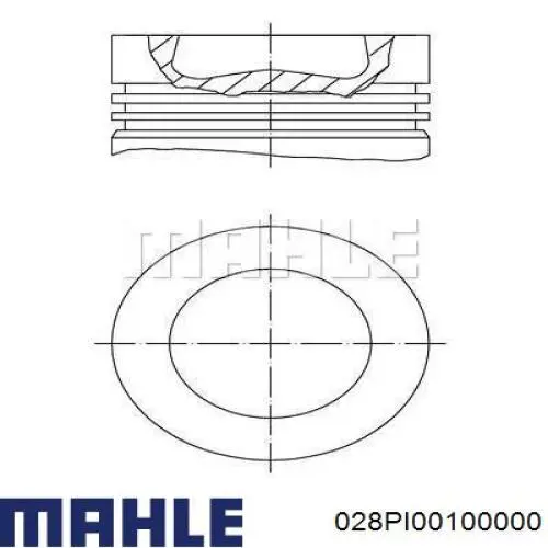 Поршень в комплекті на 1 циліндр, STD 028PI00100000 Mahle Original