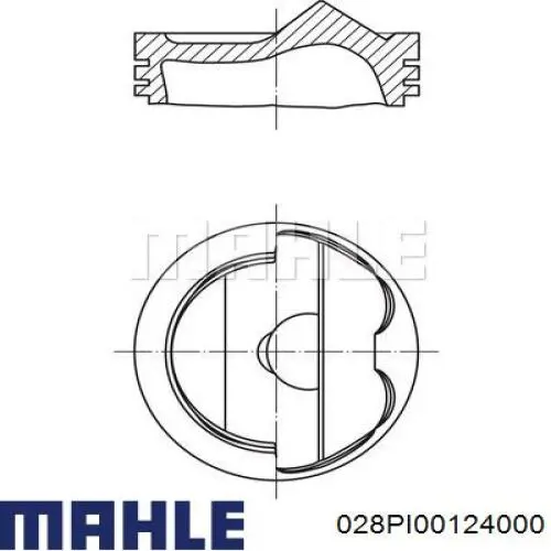 028PI00124000 Mahle Original Поршень в зборі